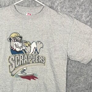Majestic Mahoning Valley Scrappers MiLB Baseball T-Shirt Mens Large Gray 1130P